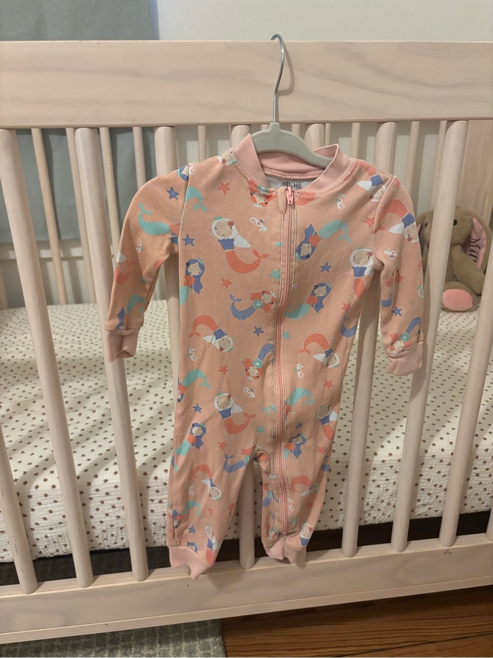 Little Me Pink Mermaid Zip-Front Pajamas